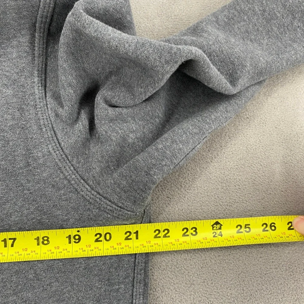 Nike Mens Swoosh Pullover Hoodie Charcoal Grey Fleece Sweatshirt Medium
